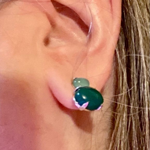 Ross-Simons Vibrant Green Earrings - Picture 4 of 4